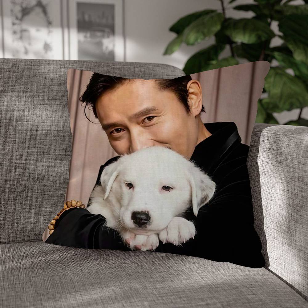 Creative Lee Byung Hun Pink Bow Fashion Decorative Pillowcase Throw Cover Pillow Case Cushion For Living Room Square Home Decor
