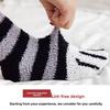 Coral Fleece Cat Paw Socks, Women's Mid-calf Fleece Half-fleece Sleeping Socks, Postpartum Floor Thick Socks for Autumn and Winter