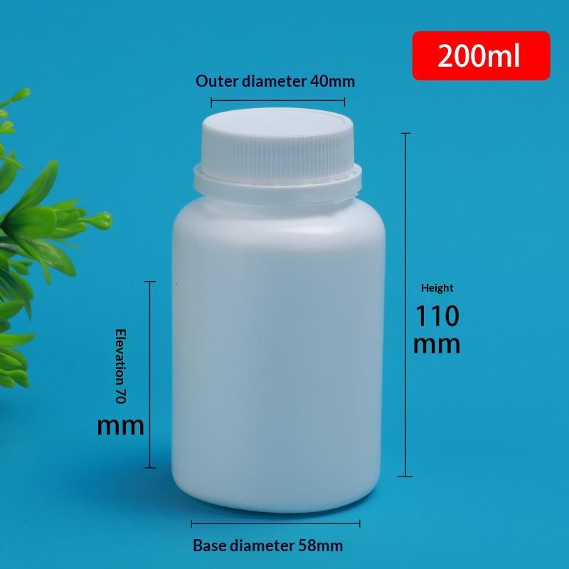 10 Stück 20-225ml Pillenfläschchen Tabletten Kapseln Pulver Tragbare Behälter Kunststoff HDPE Weiße Versiegelte Leere Flaschen