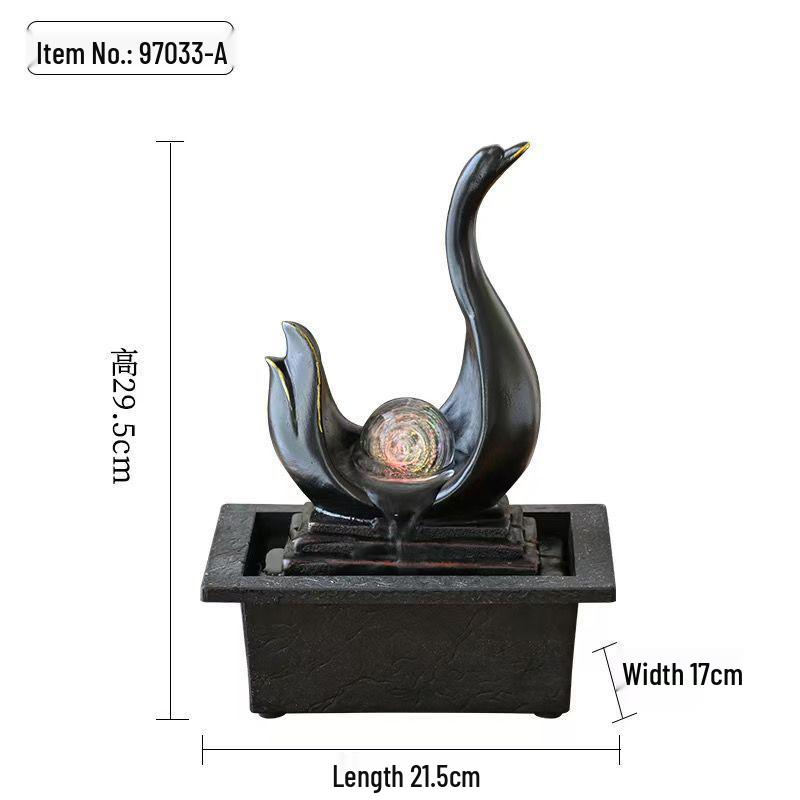 Popular Resin Water Feature: Small Zen Desktop Fountain for Wealth and Tranquility