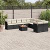 VidaXL Garden Lounge Set with Cushions 11 Pcs, Patio Sofas, Patio Furniture Set, Outdoor Furniture, Black 3256182