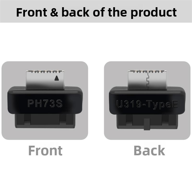 Computer Motherboard USB3 19P20P To TYPE-E Adapter Chassis Front TYPE-C Plug Port Integrated Molding