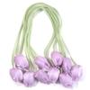 5pcs Tulip Bow Flowers Sweet Artificial Flowers For DIY Wedding Party Christmas Clothing Headwear Gifts Decoration Accessories
