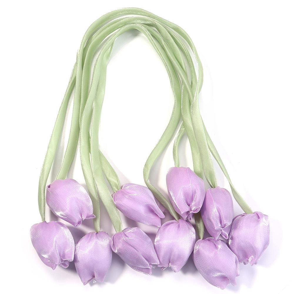 5pcs Tulip Bow Flowers Sweet Artificial Flowers For DIY Wedding Party Christmas Clothing Headwear Gifts Decoration Accessories