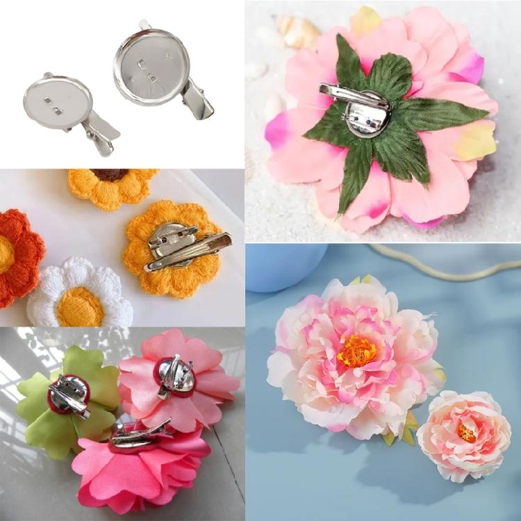 50Pcs Metal Crafting Circles for Jewelry Enthusiasts Practical Brooches and Hair Clip Accessories Jewelry Findings