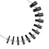 26 Piece Carbon Steel Thread Size Identifier Set Silver Black for Nut Bolt Accurate Measurement of Metric Threads