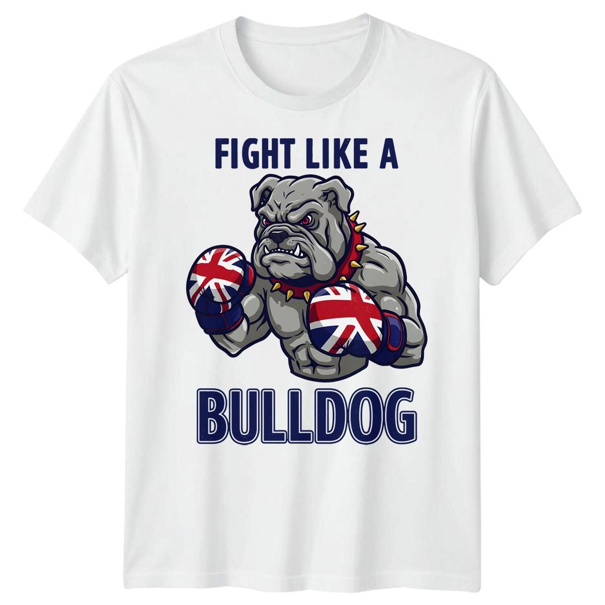 Union Jack Bulldog T-Shirt British Great Britain & UK Flag Tee For Adults Kids#4 S разноцветный