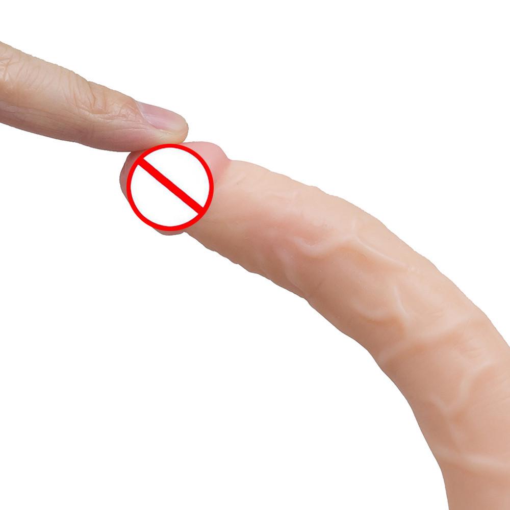 Realistyczne dwustronnie zakończone Dildo Dwustronna penetracja na czele Symulowana Penile Sucker Sex Toy dla kobiety