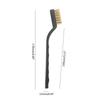 Small Wire Brush Scratch Brush Stainless Steel Wire Brush Hard Bristle Brush  for Cleaning with Curved Handle Grip