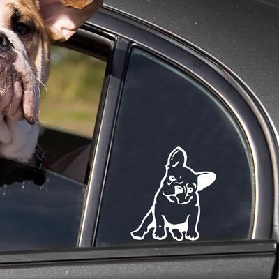 Adesivo de Carro Fashion Bulldog Francês Decoração de Carro