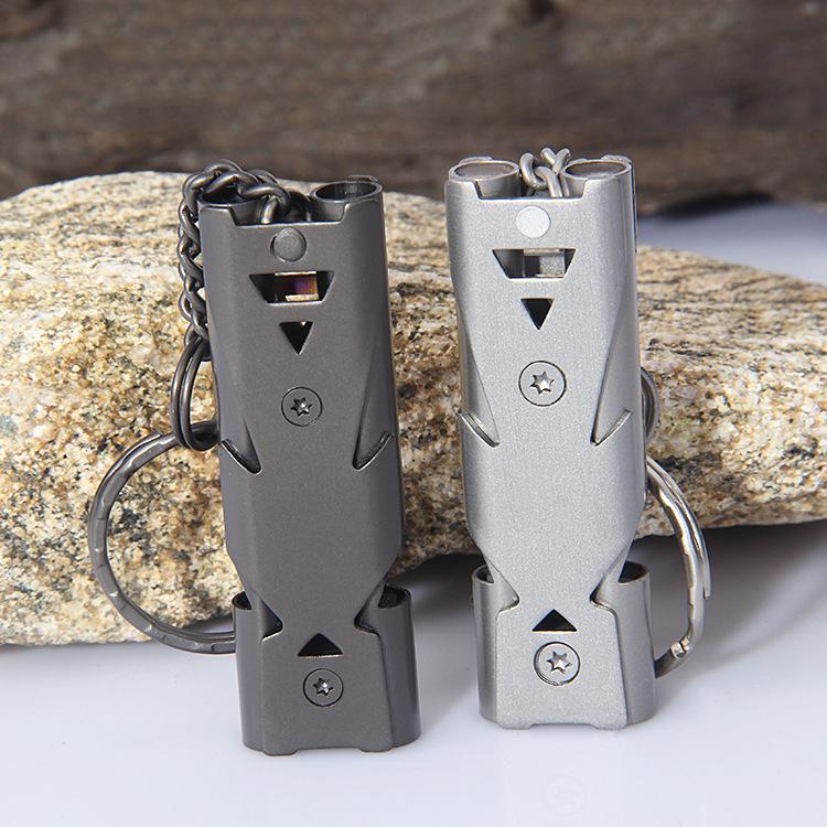 Stainless Steel High-Frequency Survival Whistle for Outdoor Rescue and Earthquake Relief