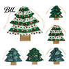 Printed Holiday Gift Bags Christmas Tree Shaped with Drawstring, Reusable Fabric Bags, Winter Goodie Storage Pouches for Present Wrapping, Party