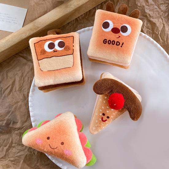 Plush Cartoon Food Refrigerator Magnet Stuffed Bread Pizza Sandwich Milk Tea Cookies Fridge Magnet Home Office Decorative Accessories