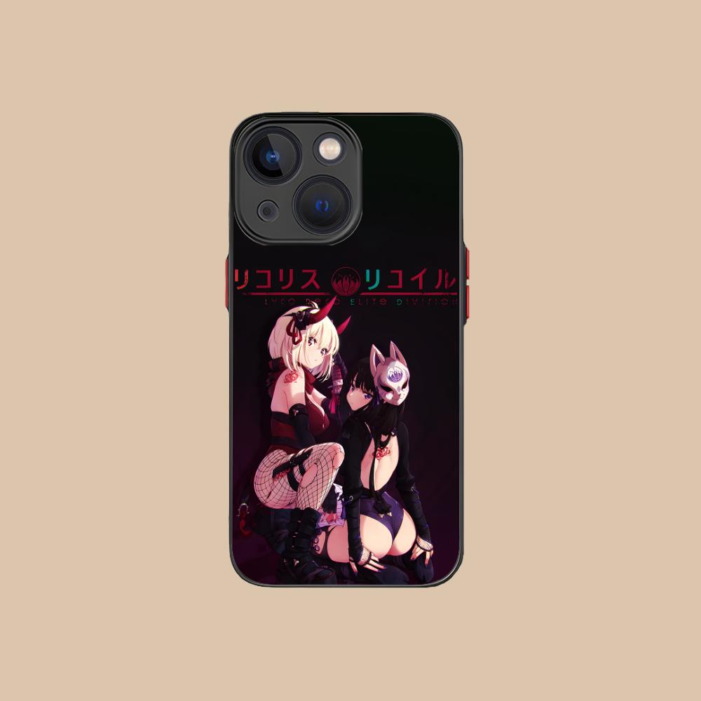 Lycoris Recoil Anime Mobile Phone Case for iPhone 16 15 14 13 12 11 X XR XS 8 7 Pro Max Plus Mini Colour Silicone Protective