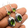 Peridot Gemstone Ethnic Handmade Drop Dengle Earring Jewelry ER 016