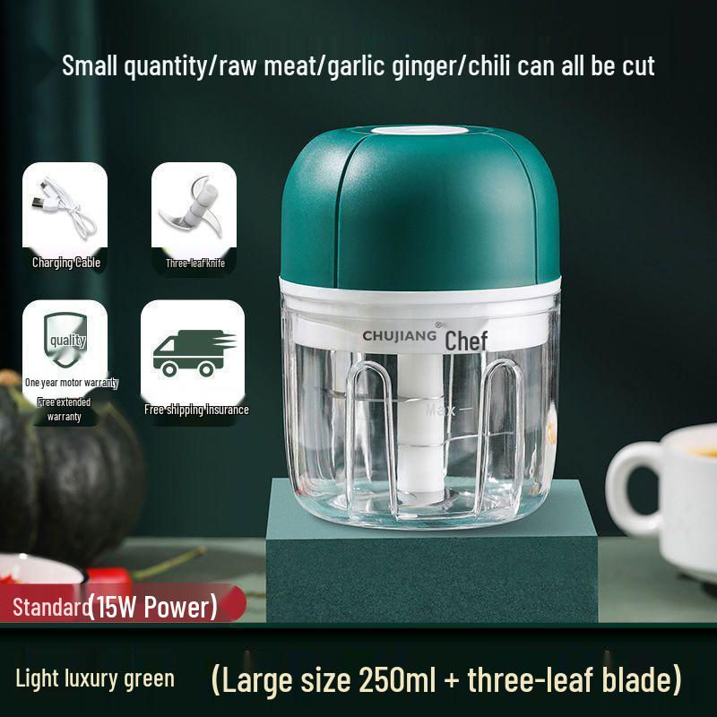 Electric Garlic Press & Chopper: Auto Minced Garlic & Meat Grinder