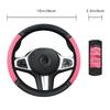 1PC Car Steering Wheel Cover High-grade Women's Splice Diamond Insert Without Inner Ring Non-slip PU Elastic Handlebar Cover