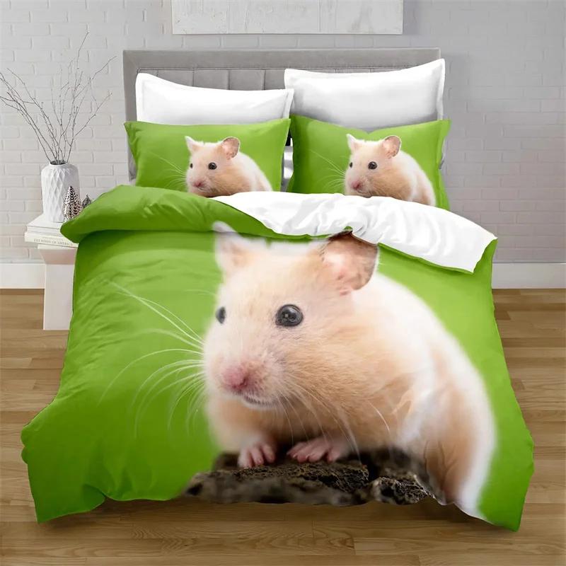 Hamster Bettbezug Haustier Meerschweinchen für Frauen Kinder Jungen Mädchen Lieblich Mini Tiere Bettdeckenbezug für Schlafzimmer Dekorationen