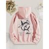 2025 Multi-color Shark Print Women's Hooded Sweatshirt