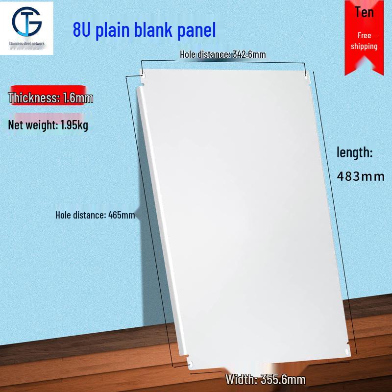 19-inch Black Rack Mount Blank Panel with White Back - Available In 1U, 2U, 3U, 4U, and 6U Sizes.