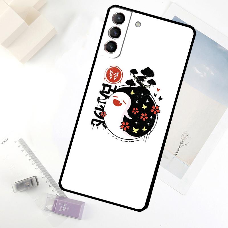 Genshin Impact Hu Tao Ghost Phone Case For Samsung Galaxy S24 FE S23 Ultra S21 S22 S25 S26 Ultra S10 Plus S20 FE Cover