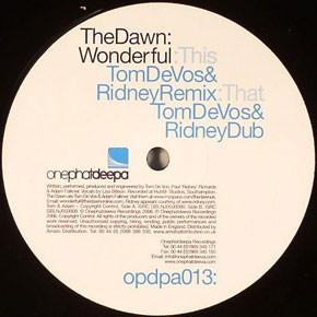 

12inch Record DAWN - Wonderful OPDPA013 Onephatdeepa 2006 UK Dance & Electronica Used