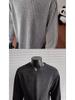Unisex Herringbone Henley Hoodie: Autumn Houndstooth Long Sleeve Layer