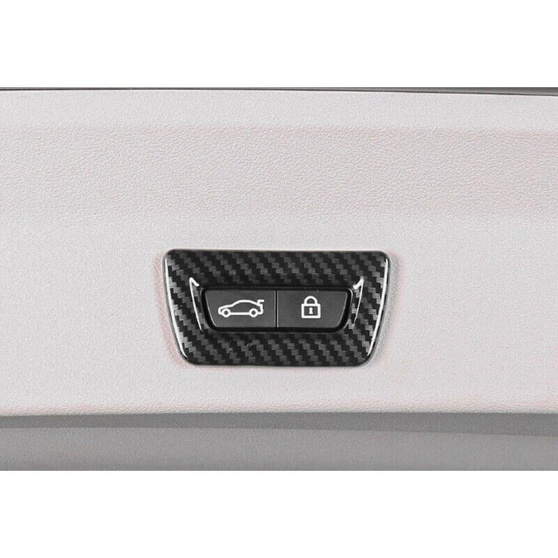 For BMW X3 G01 X4 G02 2018-21 ABS Carbon Fiber Tailgate Button Switch Cover Trim