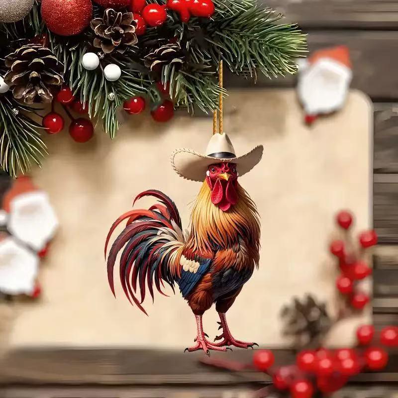 Batoh ve tvaru kohouta a ozdoba přívěsku do auta