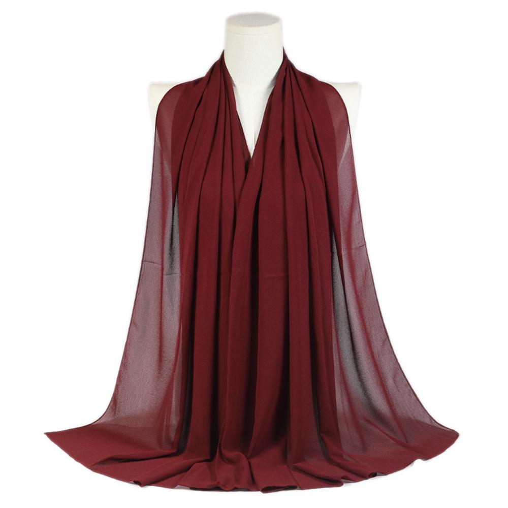 Chiffon Muslim Headband Breathable Wraps Shawls Casual Women Turbans