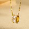 Luxury Gold Plated Compass Fashion Necklaces Enamel Zircon Gold Plated Necklace Set