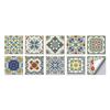 10 Pieces European Style Tile Wall Sticker Self-Adhesive Living Room Bathroom Renovation Wallpaper Pvc Crystal Film Tile Sticker