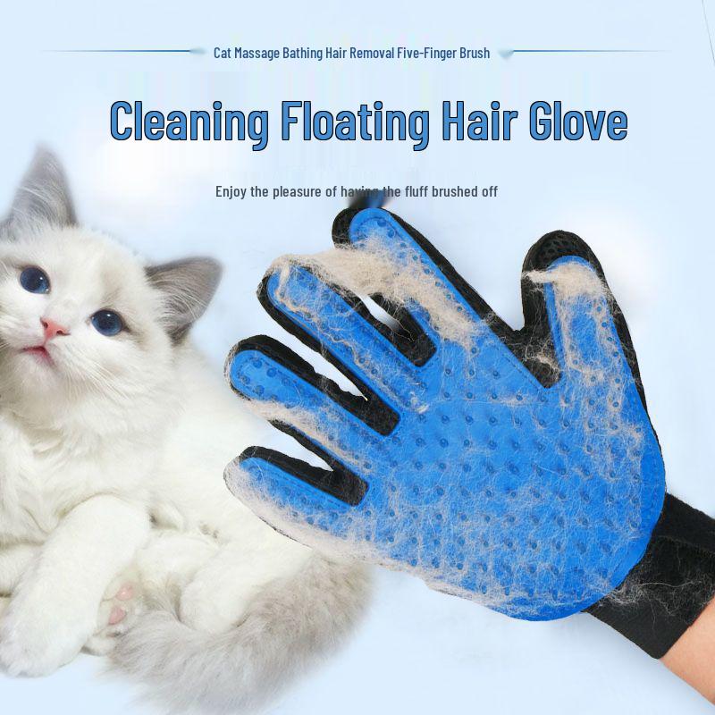 Pet Grooming Glove: Deshedding Comb for Cats and Dogs, Hair Removal Brush for Loose Fur