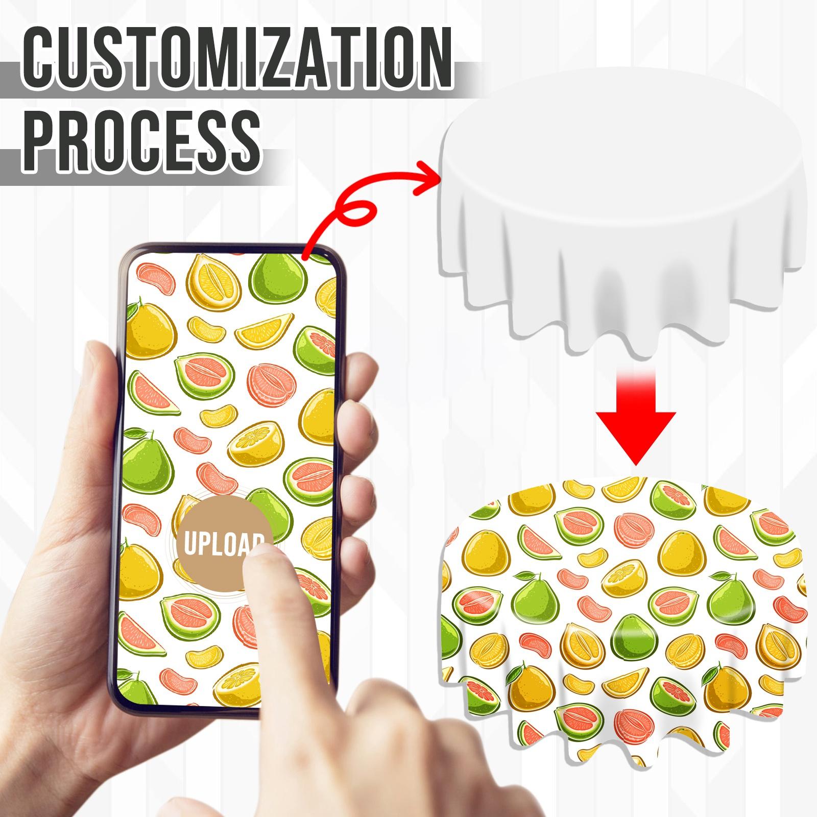 

Customized DIY Tablecloth Printed Rectangular Tablecloth Holiday Party Home Decoration One Size