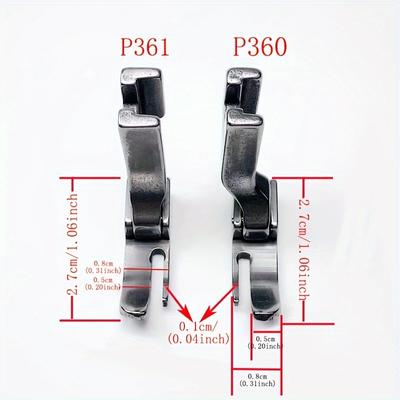 P360 Μονόπλευρο Πιεστικό Πόδι με Φερμουάρ P361 Πιεστικό Πόδι Στενό για Ραπτομηχανή Επίπεδης Ραφής 3cm Πιεστικό Πόδι με Στενό Αριστερό και Φαρδύ Δεξί Πιεστικό Πόδι