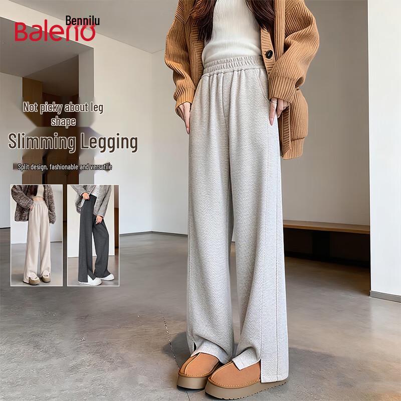 

Baleno Women s Acetate Wool Blend Wide-Leg Pants S