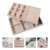 Desktop Jewelry Tray Jewelry Earrings Storage Holders Velvet Women Jewelry Owners Scratch Protection 2Pcs