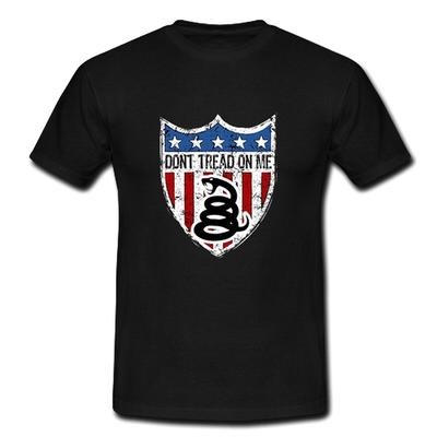 T-shirts unisexes noirs à manches courtes « Don't Tread On Me »