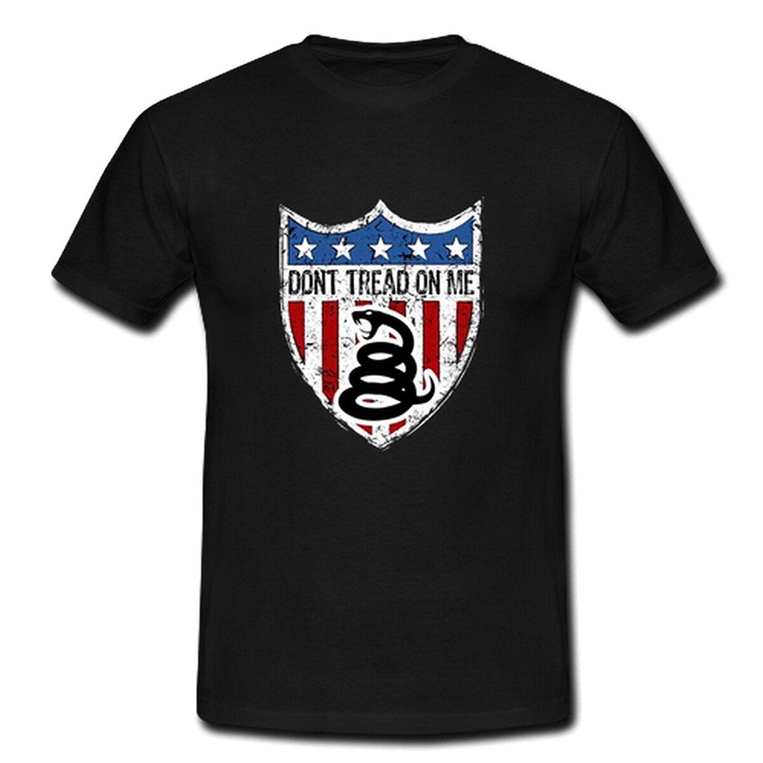 

Модные черные футболки унисекс с короткими рукавами Don T Tread On Me S