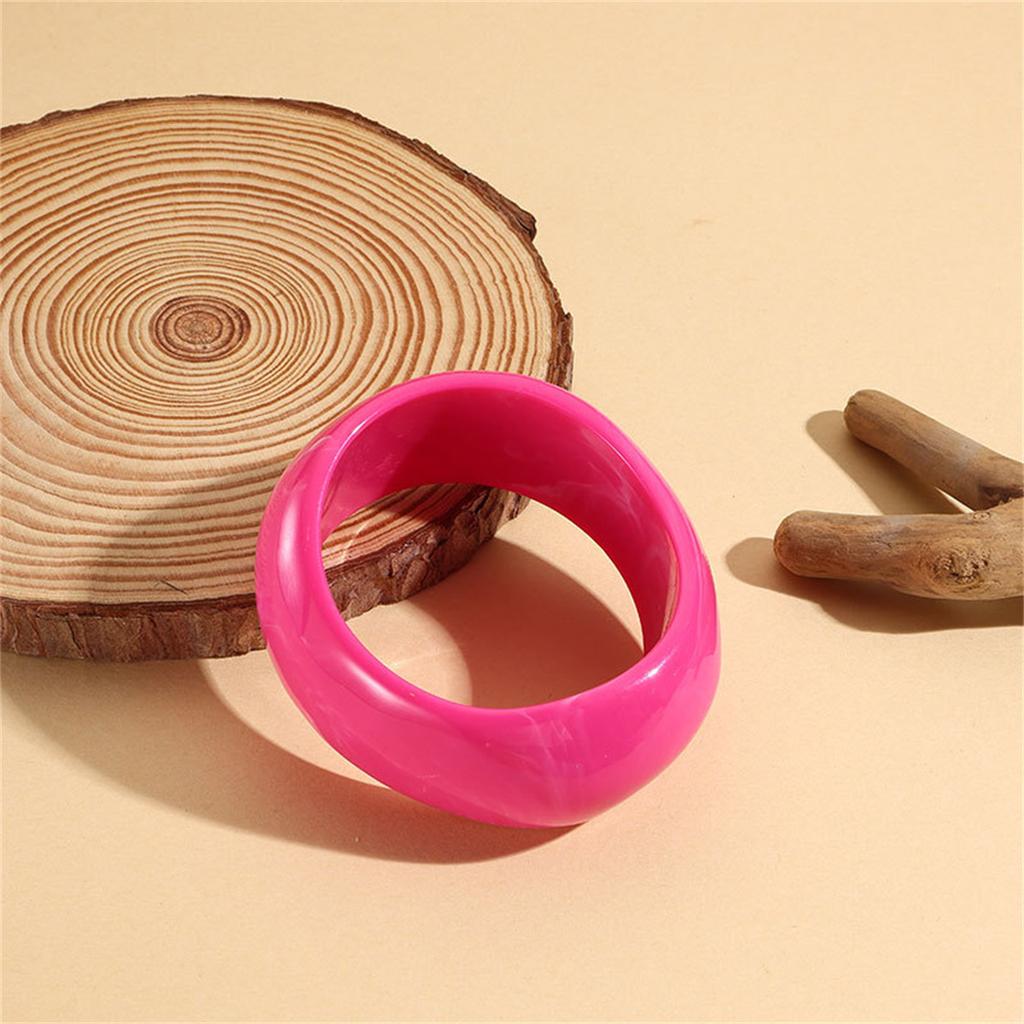 Pulsera Brazalete Acrílico Colorido Vintage Sólido Y2k Sólido Vibrante Elegante Joyería Moda Mujer Coreana Suelta Brazalete Y2K Femme
