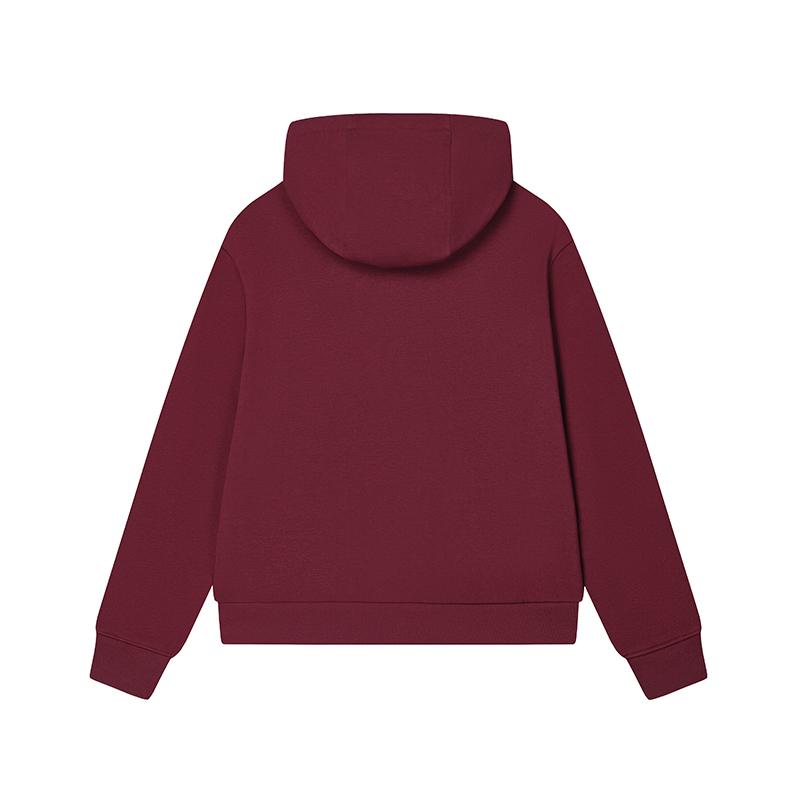 Fila Fashion Casual Fleece Hooded Sweatshirt Women Tops Rose-Red F11W519218FWI