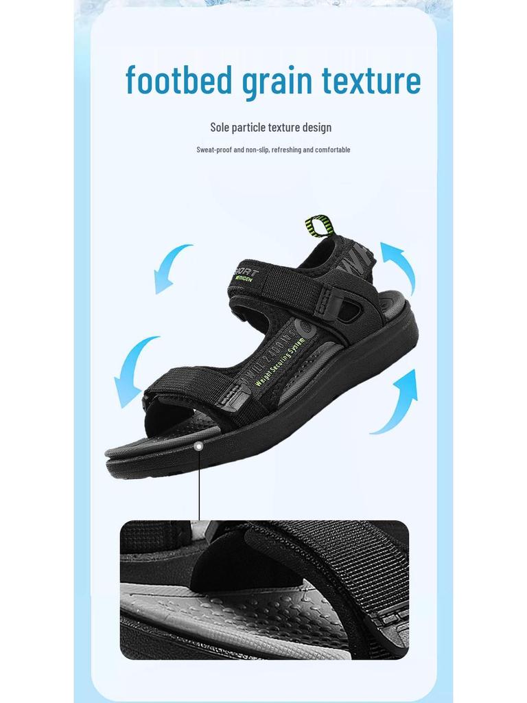 Korean Style Boys' Sandals 2025: Soft Sole, Fashion Sports, Beach Shoes for Kids