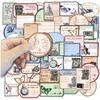 Waterproof Retro Decals: 50 Sheets of Journal Stickers for Notepads, Laptops, iPads, and Suitcases