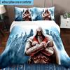 1PC Assass Warrior 3pcs Bedding,Including 1pc Duvet Cover And 2pcs Pillowcases Perfect for Christmas,Ideal for Bedroom, Dormitory