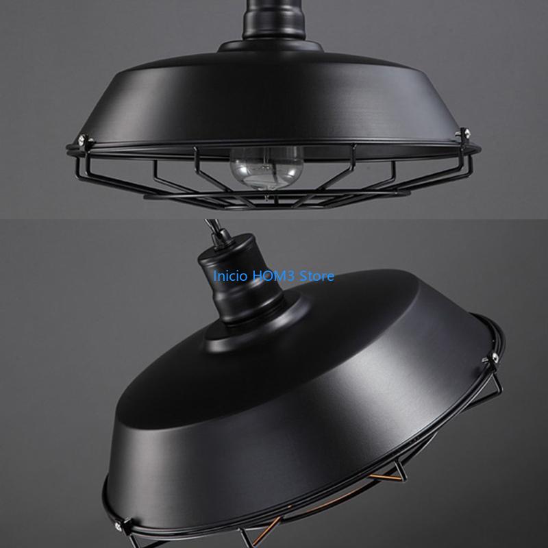 A5YD Vintage Pendant Lamp Lampshade Light Industrial Retro Iron Hanging Ceiling Lamps E27 Chandelier Lampshade for