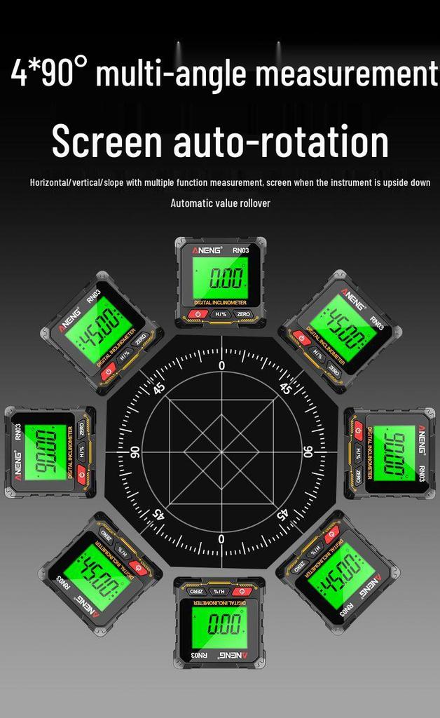 High-Precision Digital Laser Inclinometer & Spirit Level Tool