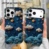 Phone Case: 2D Flat, Fits iPhone 18, 17, 16, 15, 14, 13, 12Pro Protective Case, Felt Starry Sky, Perfect Christmas and Halloween Holiday Gift