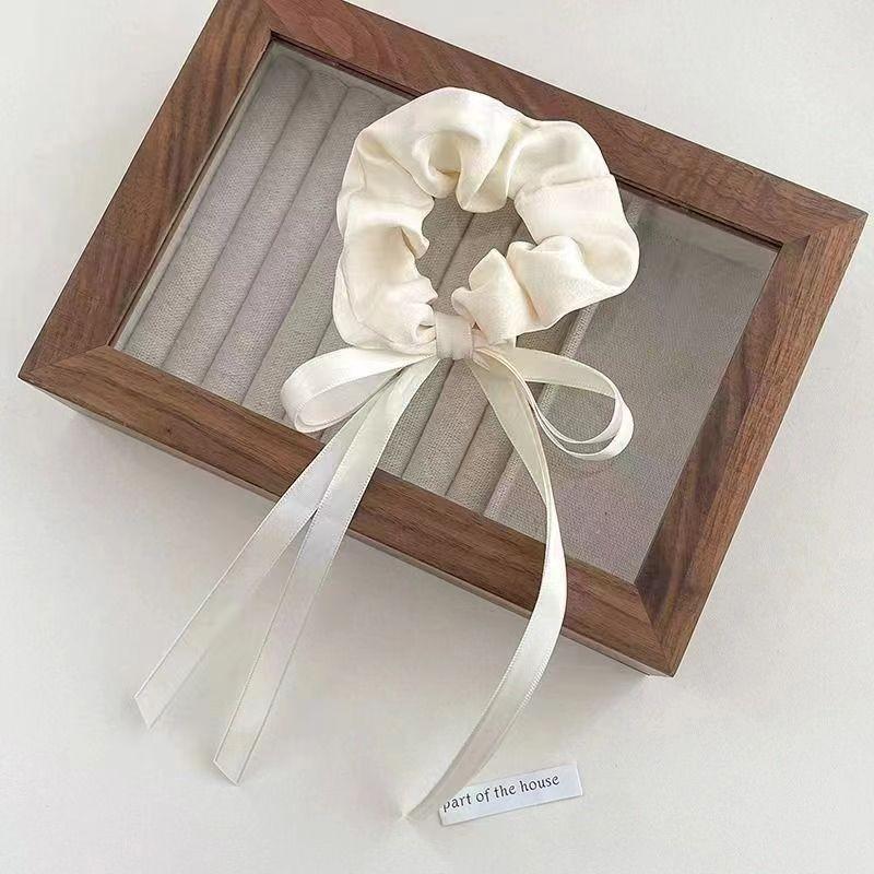 New Summer Lace Large Intestine Ring Bow Fabric Fat Intestine Hair Ring Fresh And Sweet Floral Hair Accessories Women