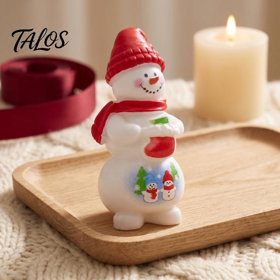 Miniature Christmas Figures 2Pcs Mini Figurine, Santa Claus Snowman Dolls, DIY Accessories for Micro Tree Decorations Landscape Dollhouse Cake Decor,