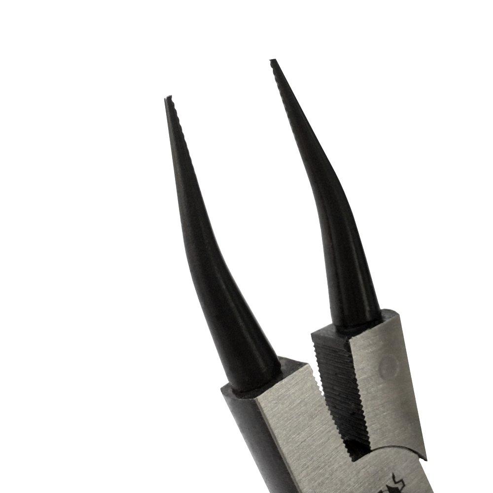 Fujiya Snap Ring Pliers (for holes that close when squeezed, straight jaws), 1.3mm tip diameter, ring fit 12-25mm, jaw locking type, 145mm, FHS-145